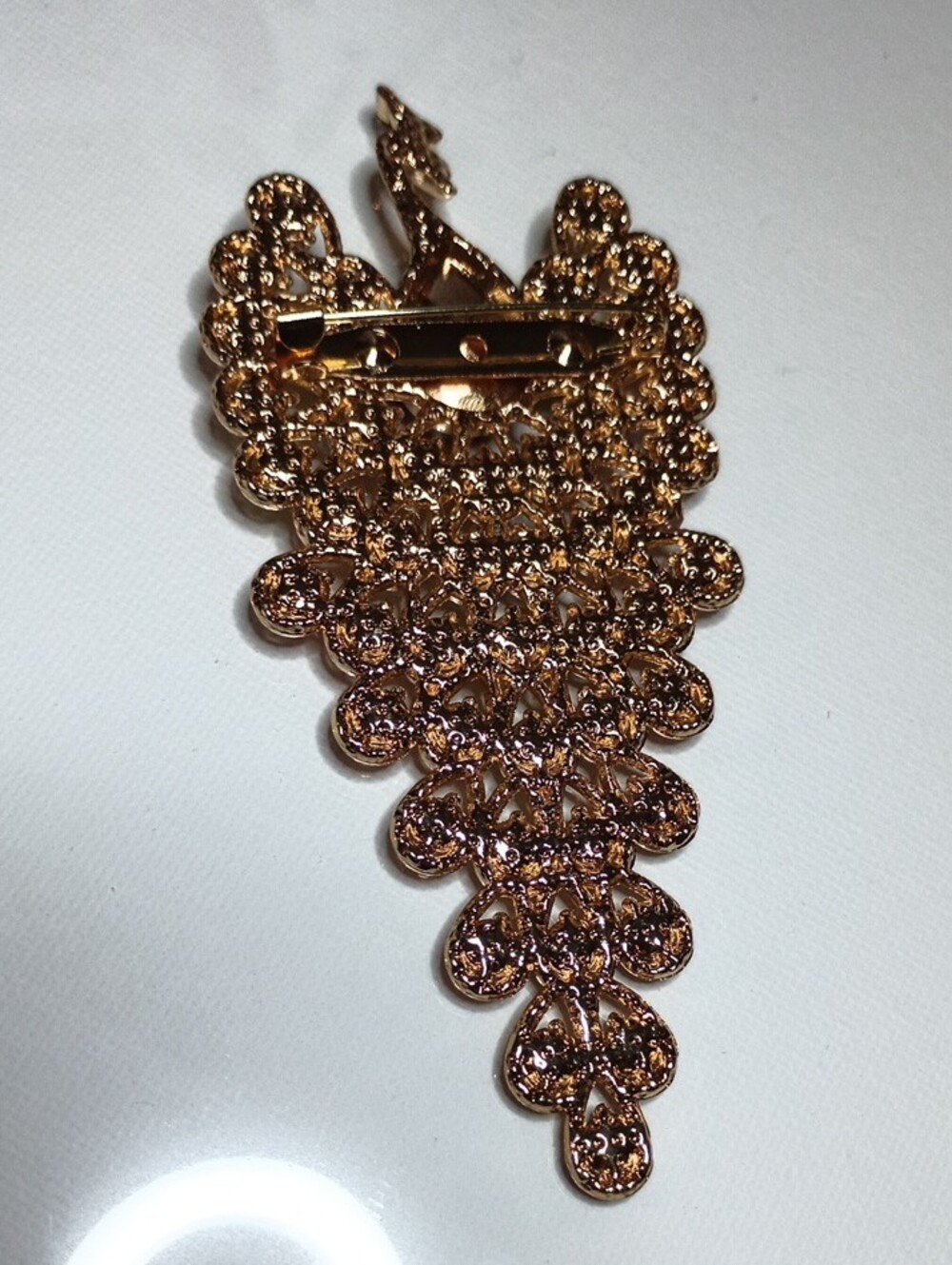 Multicolor Peacock Brooch - Picture 3 of 6